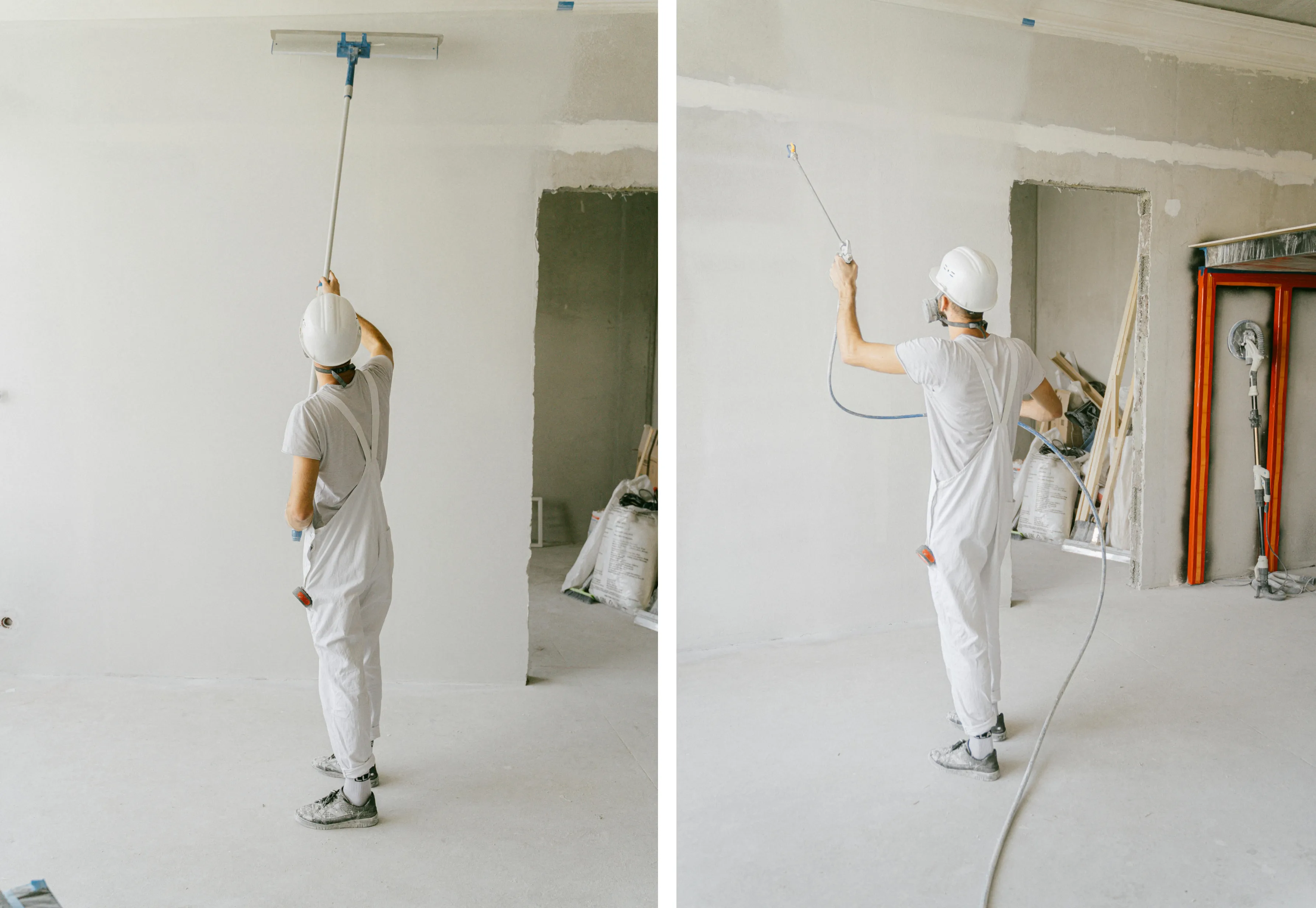 Spray vs Roller Painting