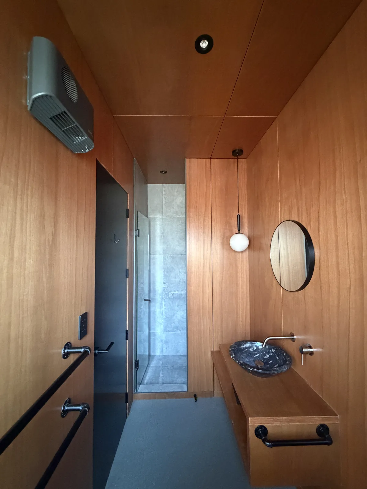 The second bathroom after three coats of Aquaclear satin
